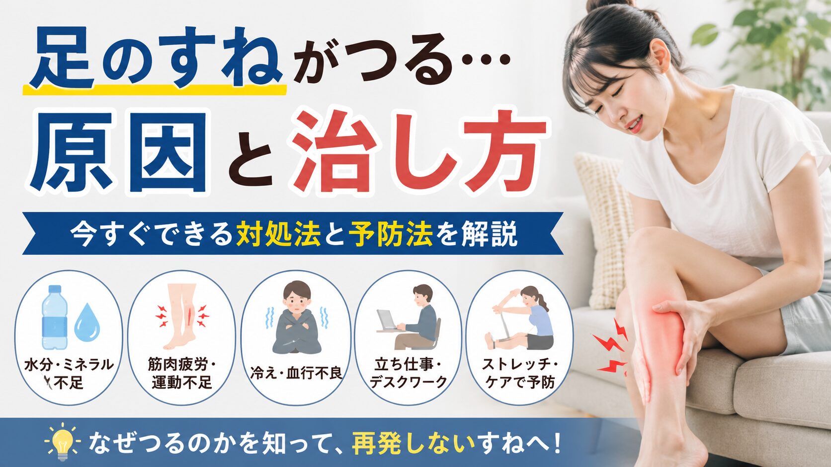 足のすねがつるのはなぜ?まず知っておきたい原因
