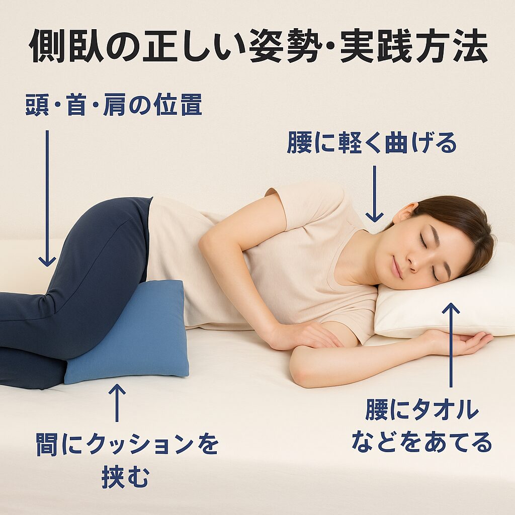 側臥の正しい姿勢・実践方法