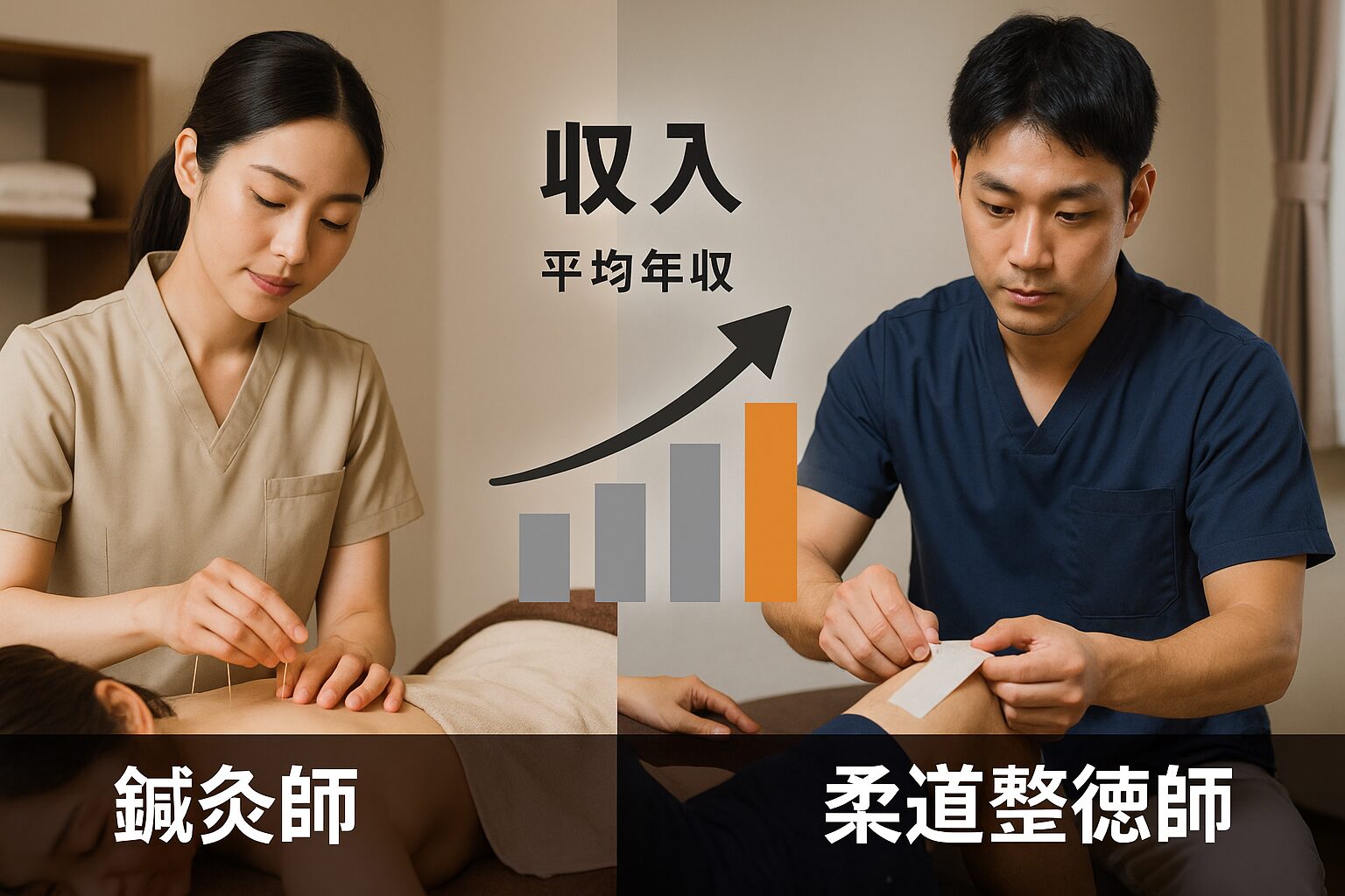 鍼灸師と柔道整復師の収入・就職先・働き方の違い
