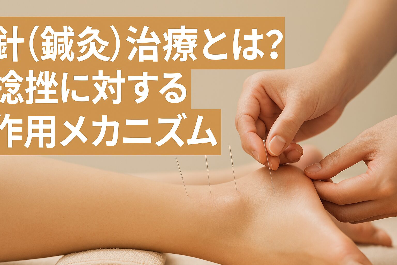 針(鍼灸)治療とは?捻挫に対する作用メカニズム