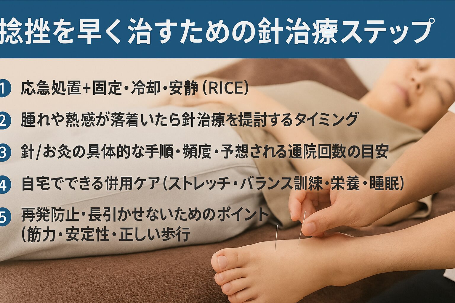 捻挫を早く治すための針治療の実践ステップ