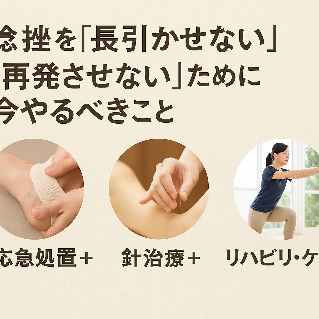 まとめ:捻挫を「長引かせない」「再発させない」ために今やるべきこと