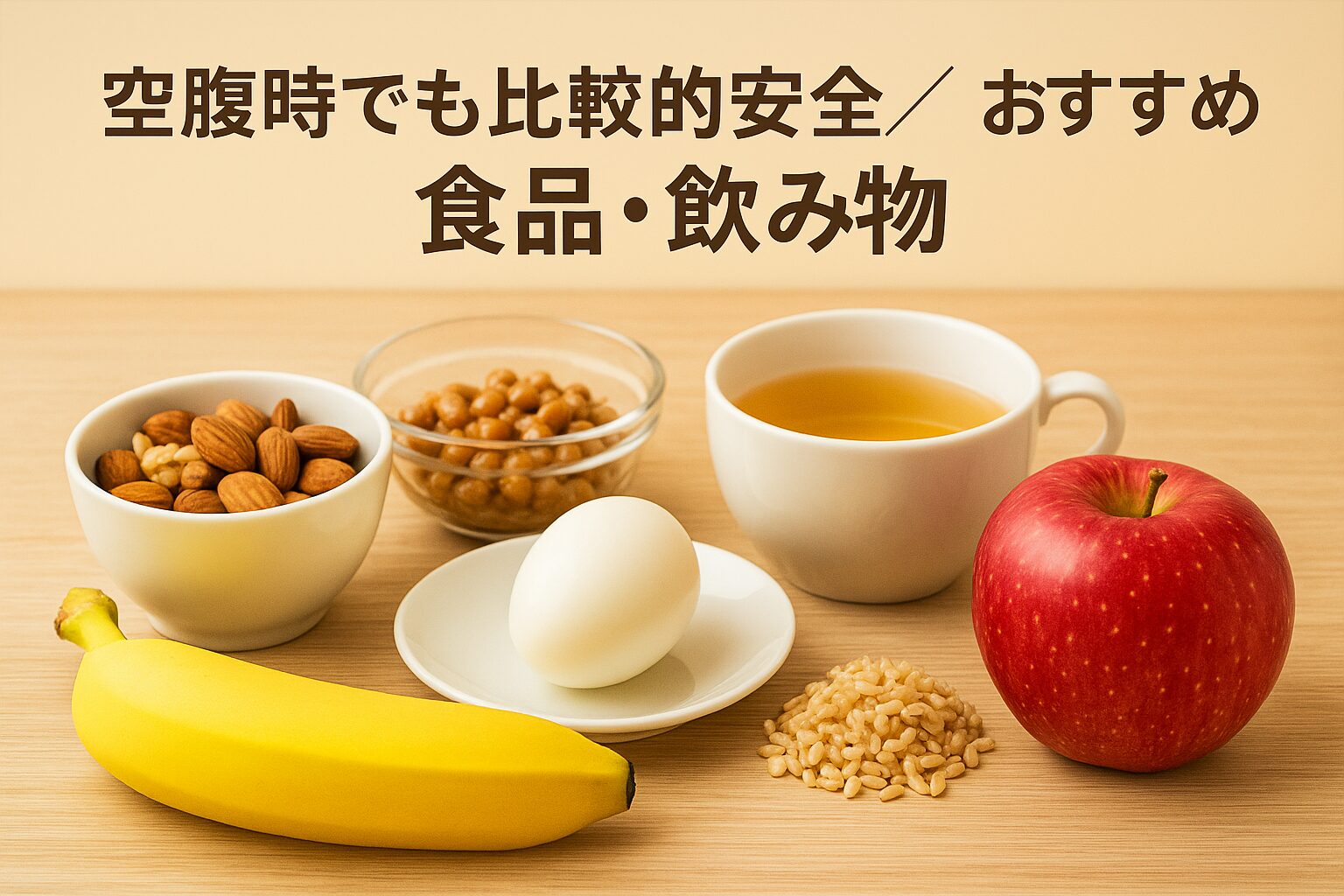 空腹時でも比較的安全／おすすめの食品・飲み物