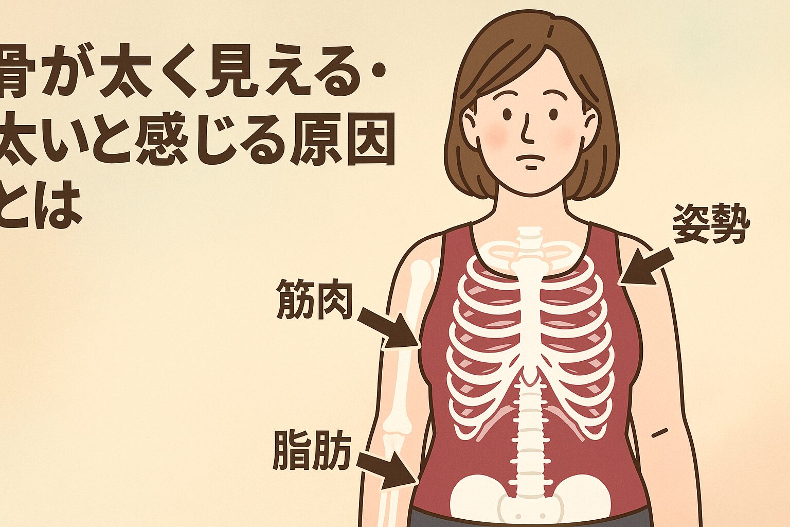 骨が太く見える・太いと感じる原因とは