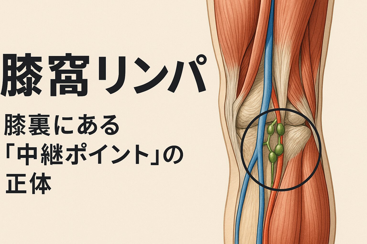 膝窩リンパとは?膝裏にある「中継ポイント」の正体