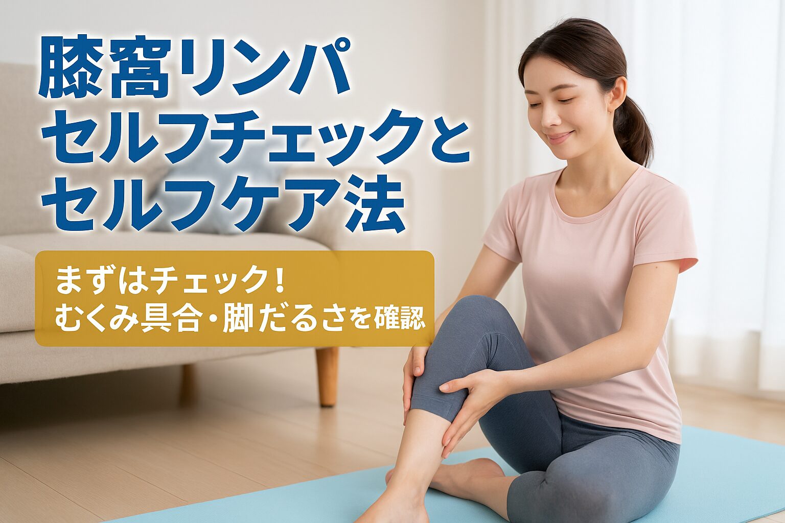 膝窩リンパセルフチェックとセルフケア法