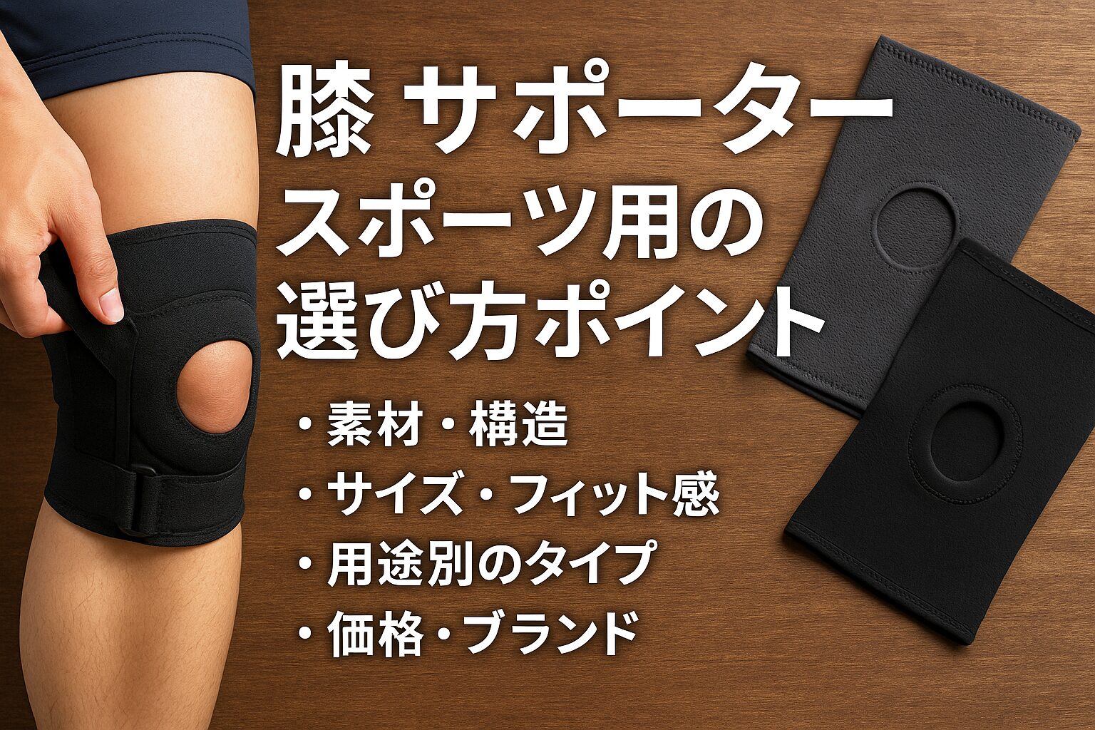 膝 サポーター スポーツ用の選び方ポイント