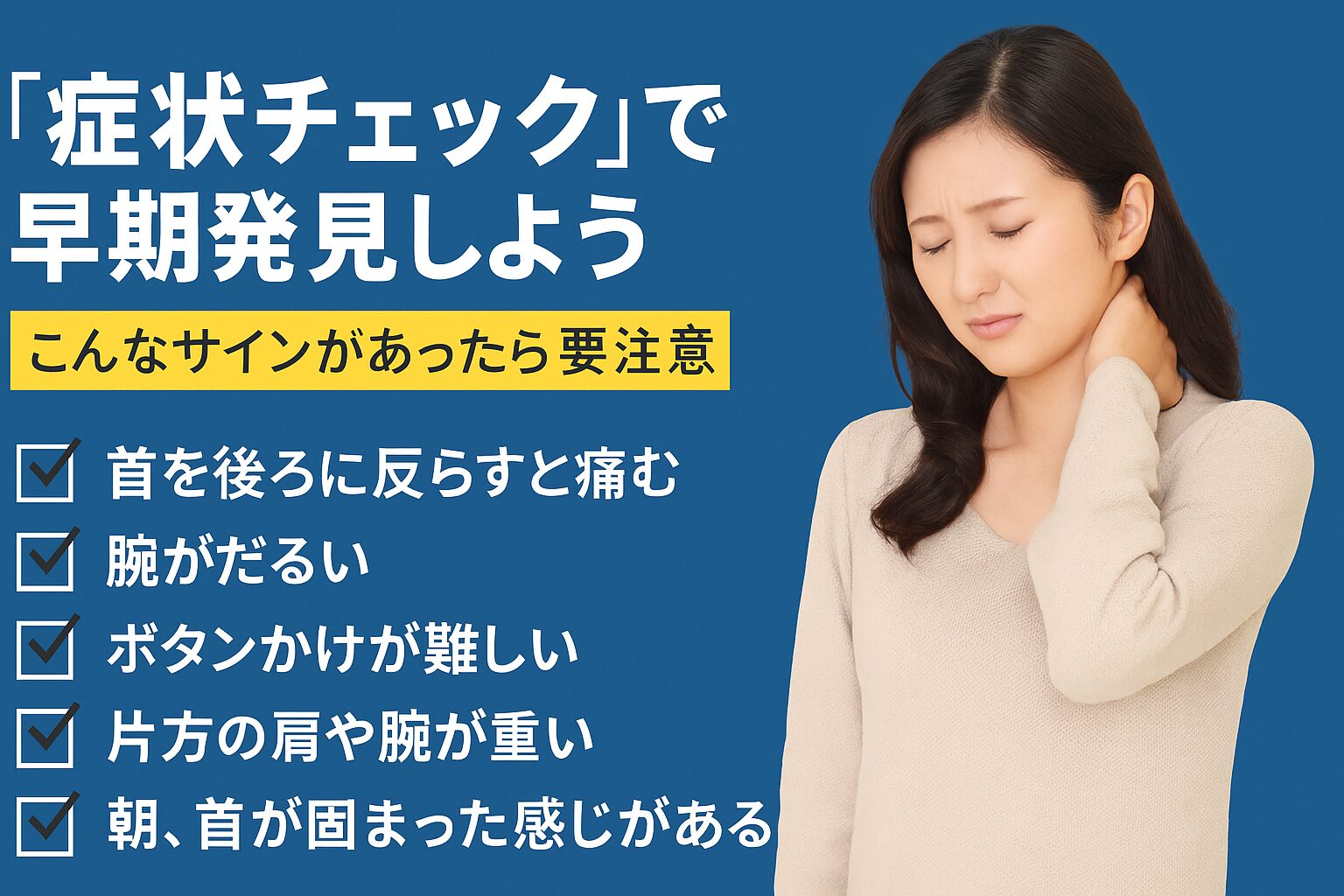 「症状チェック」で早期発見しよう – こんなサインがあったら要注意