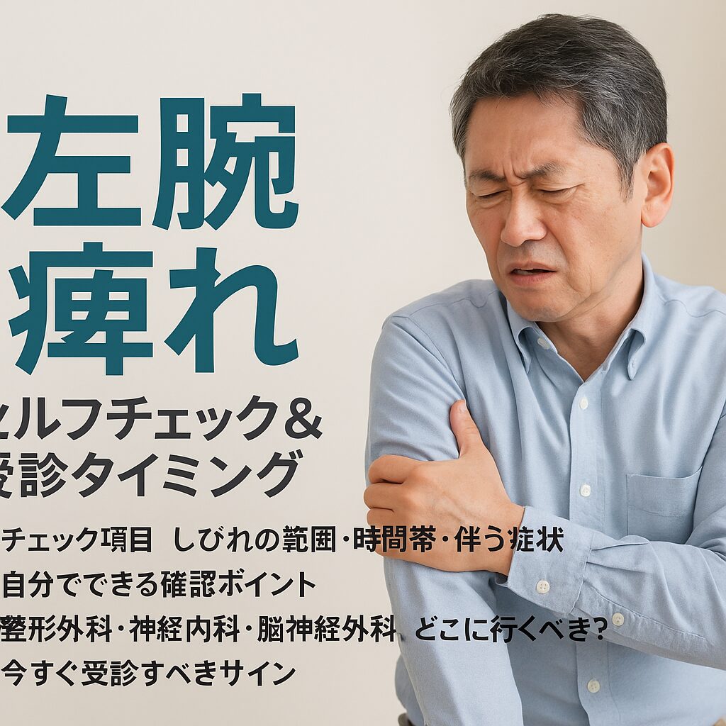 左腕 痺れセルフチェック＆受診タイミング