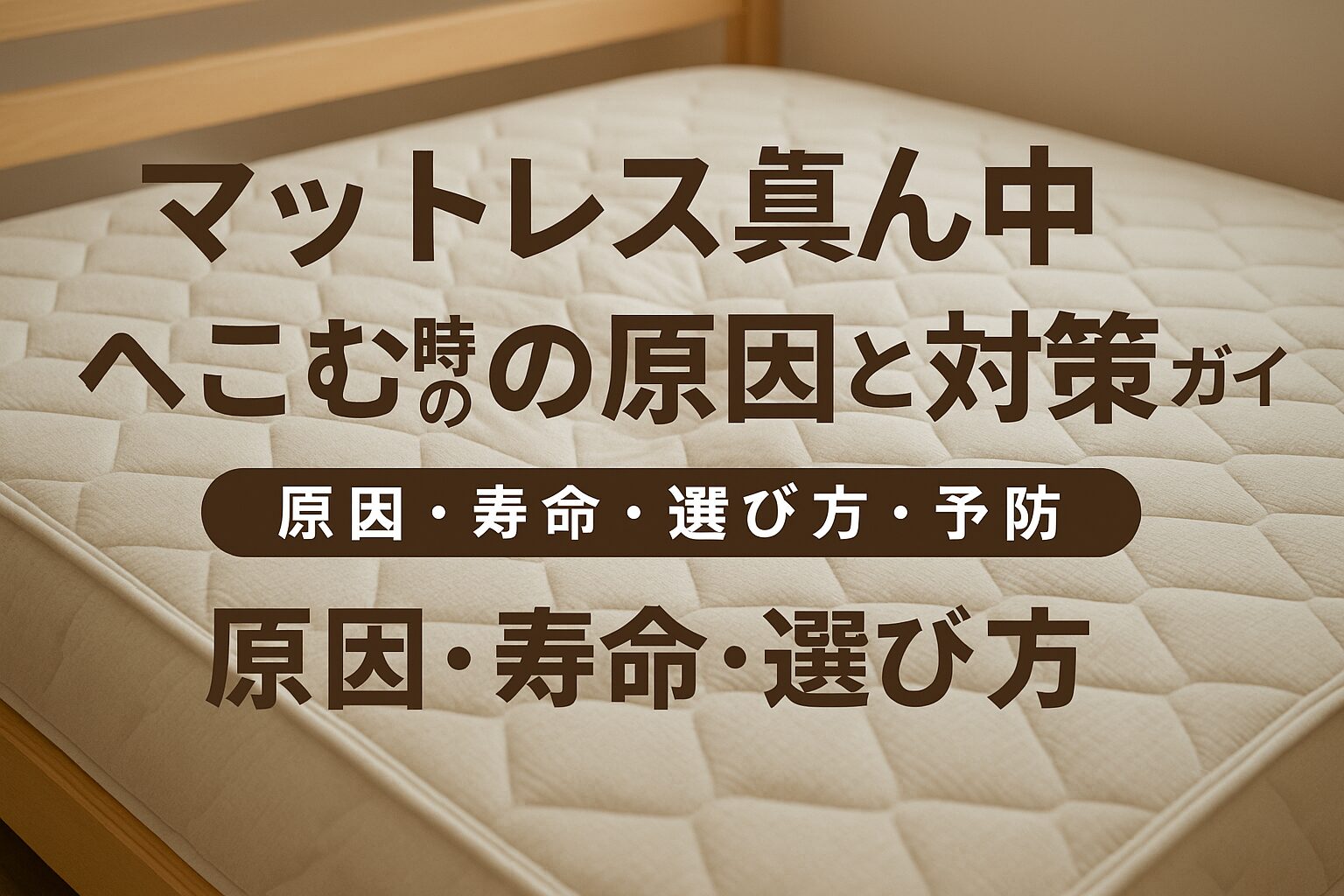 なぜ「マットレス 真ん中 へこむ」のか？原因を知ろう