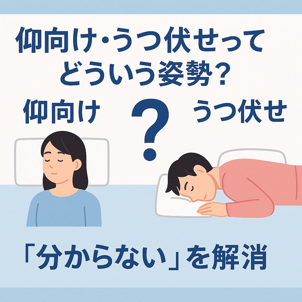 仰向け・うつ伏せってどういう姿勢?「分からない」を解消