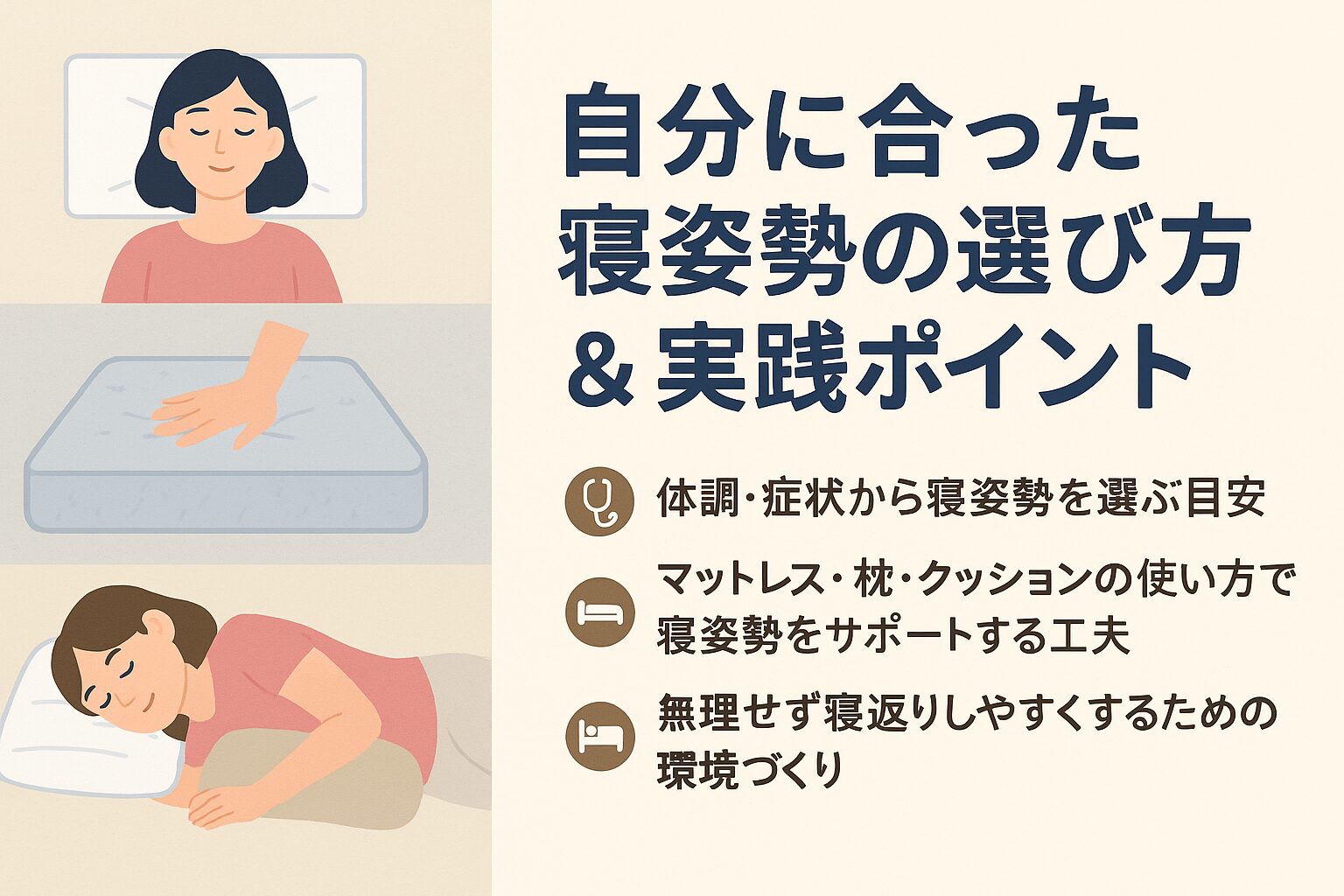 自分に合った寝姿勢の選び方&実践ポイント