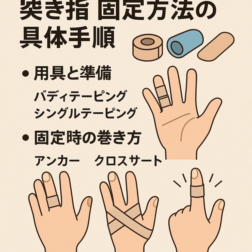 突き指 固定方法の具体手順