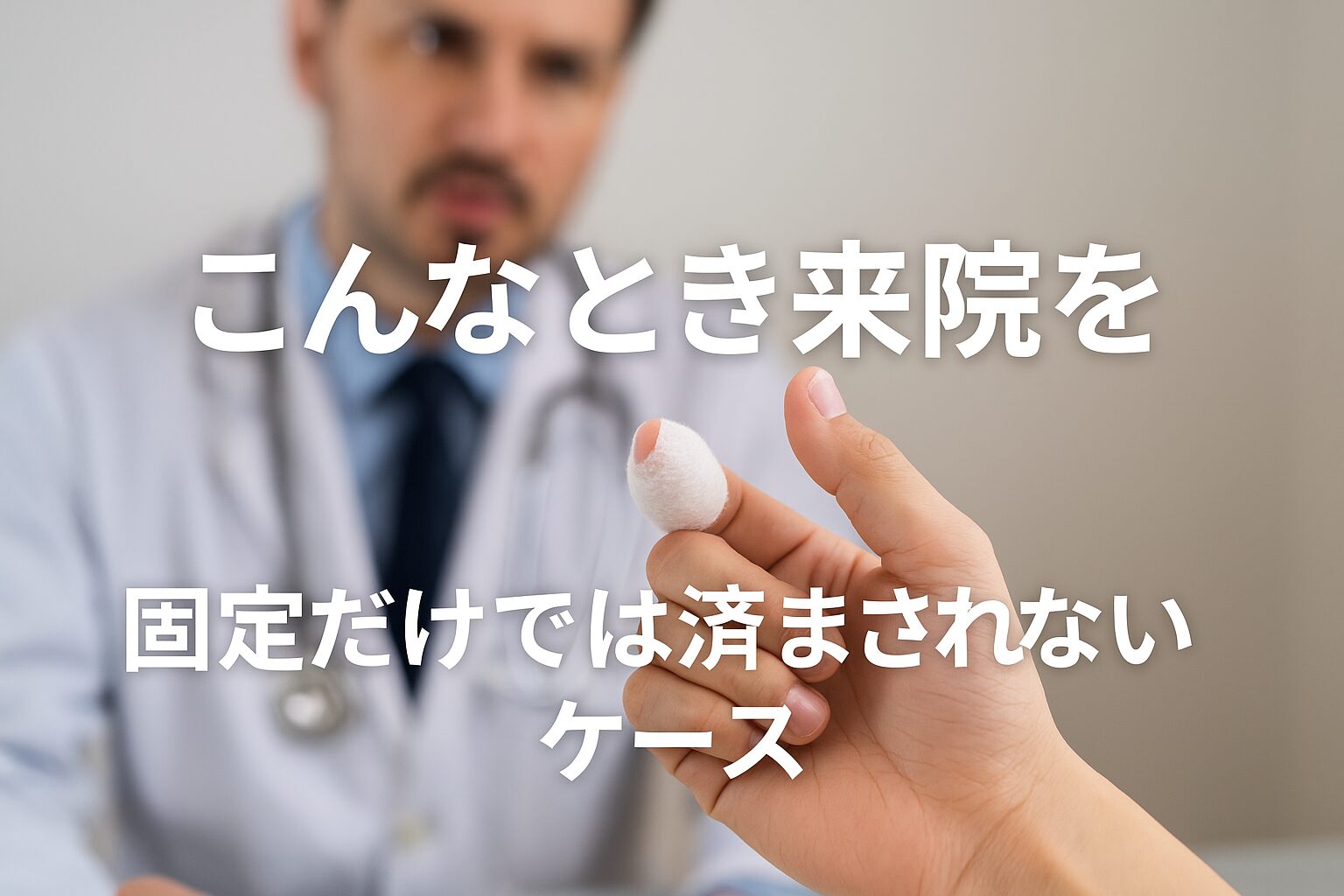 「こんなとき来院を」固定だけでは済まされないケース