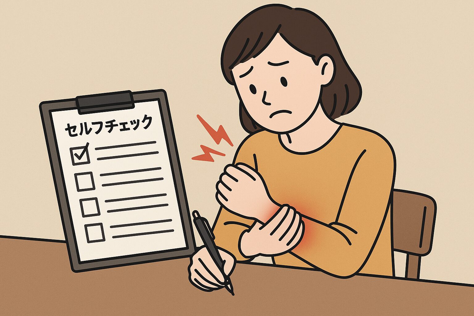 「書きすぎ」で出る症状とセルフチェック