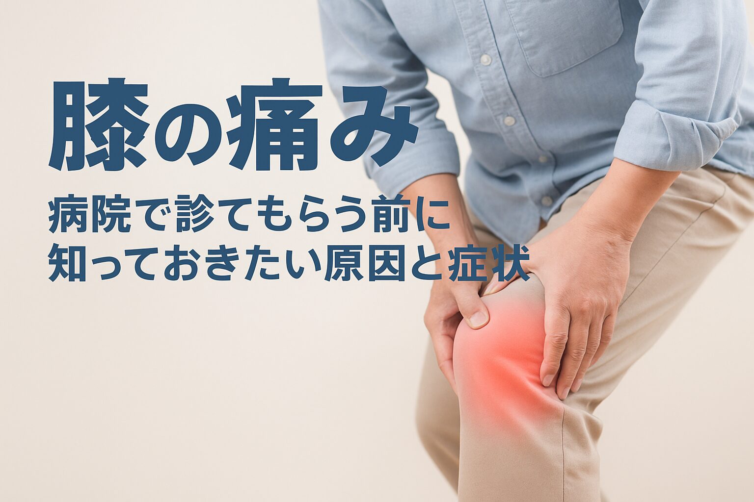 　膝の痛み：病院で診てもらう前に知っておきたい原因と症状