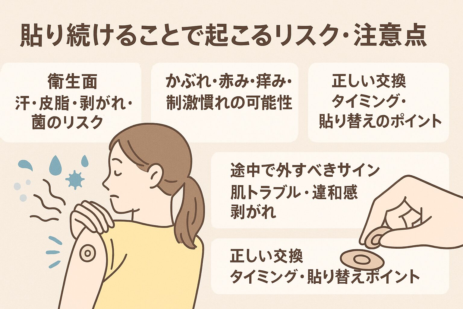 貼り続けることで起こるリスク・注意点