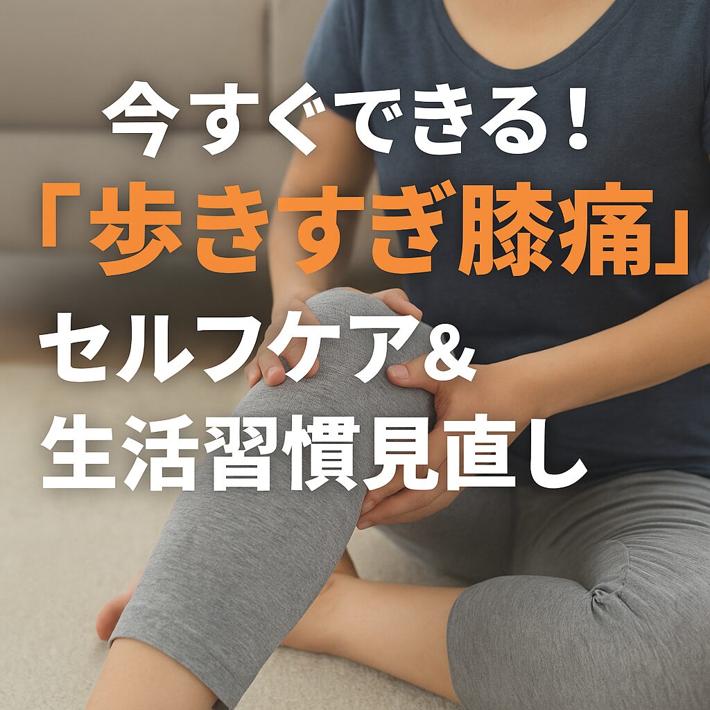 今すぐできる！「歩きすぎ膝痛」セルフケア＆生活習慣見直し