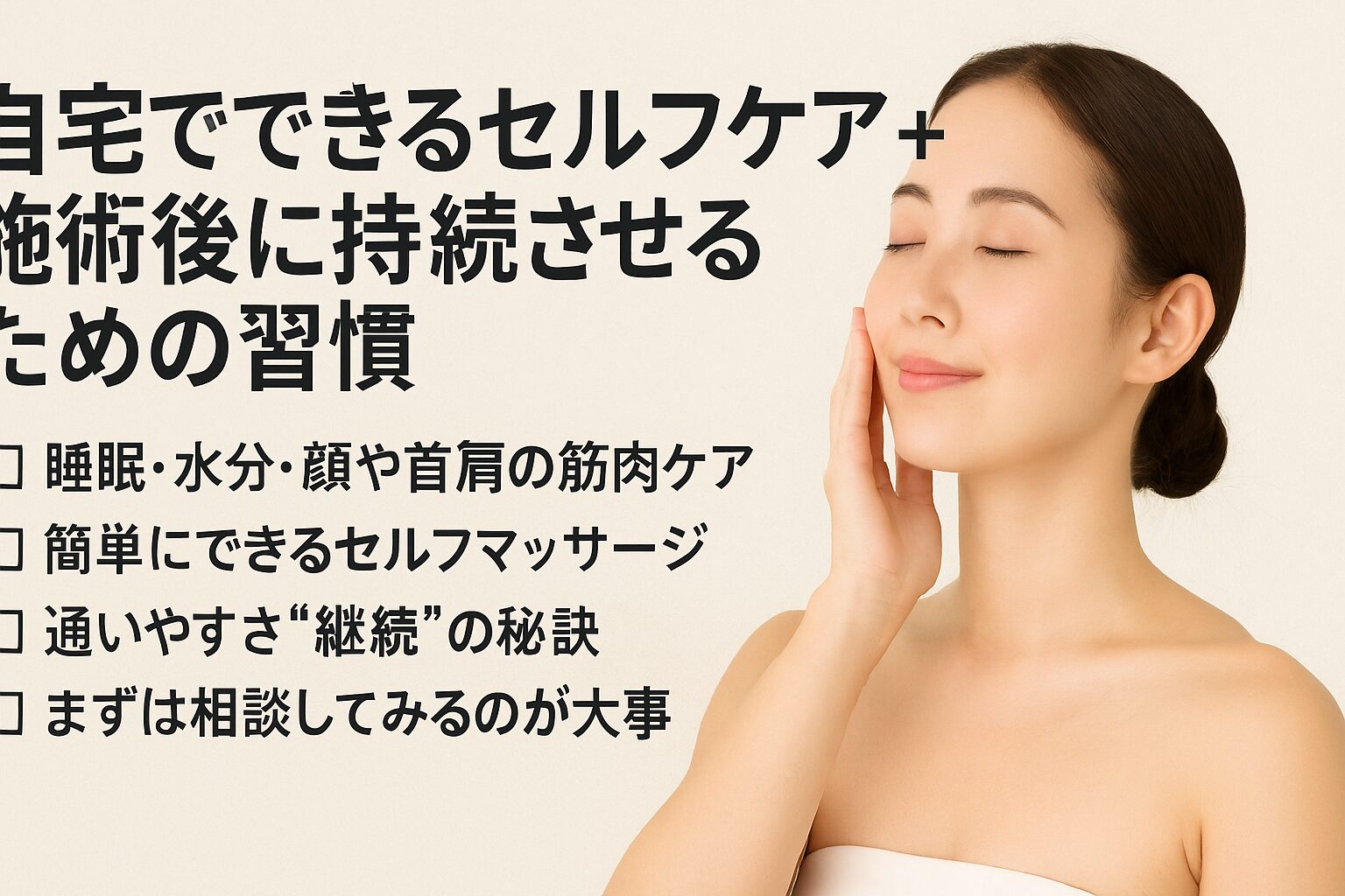 自宅でできるセルフケア＋施術後に持続させるための習慣