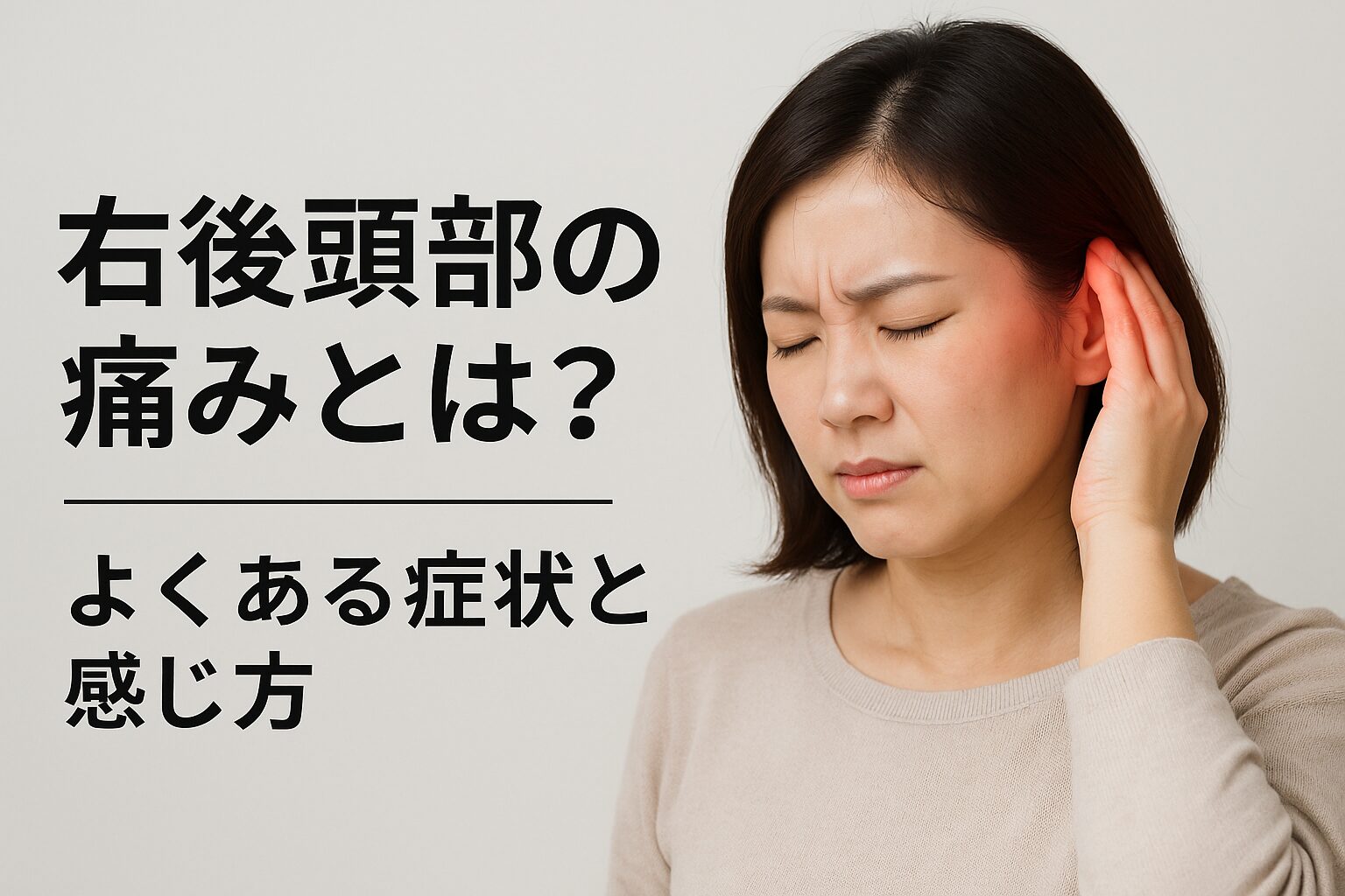 右後頭部の痛みとは?—よくある症状と感じ方