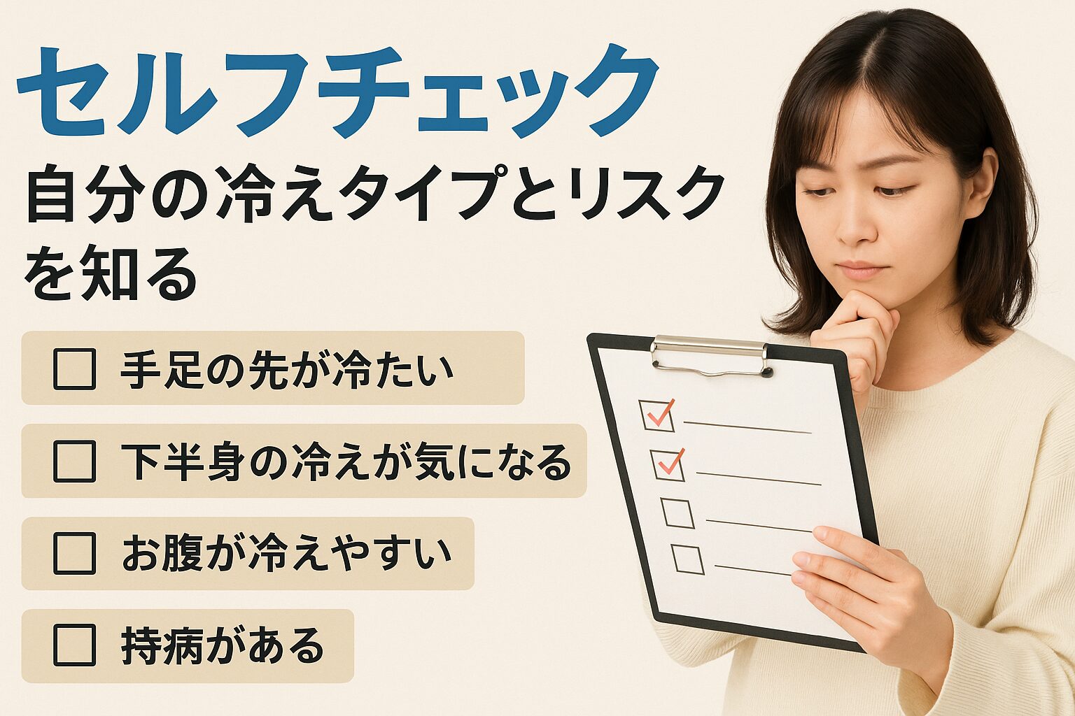 セルフチェック｜自分の冷えタイプとリスクを知る