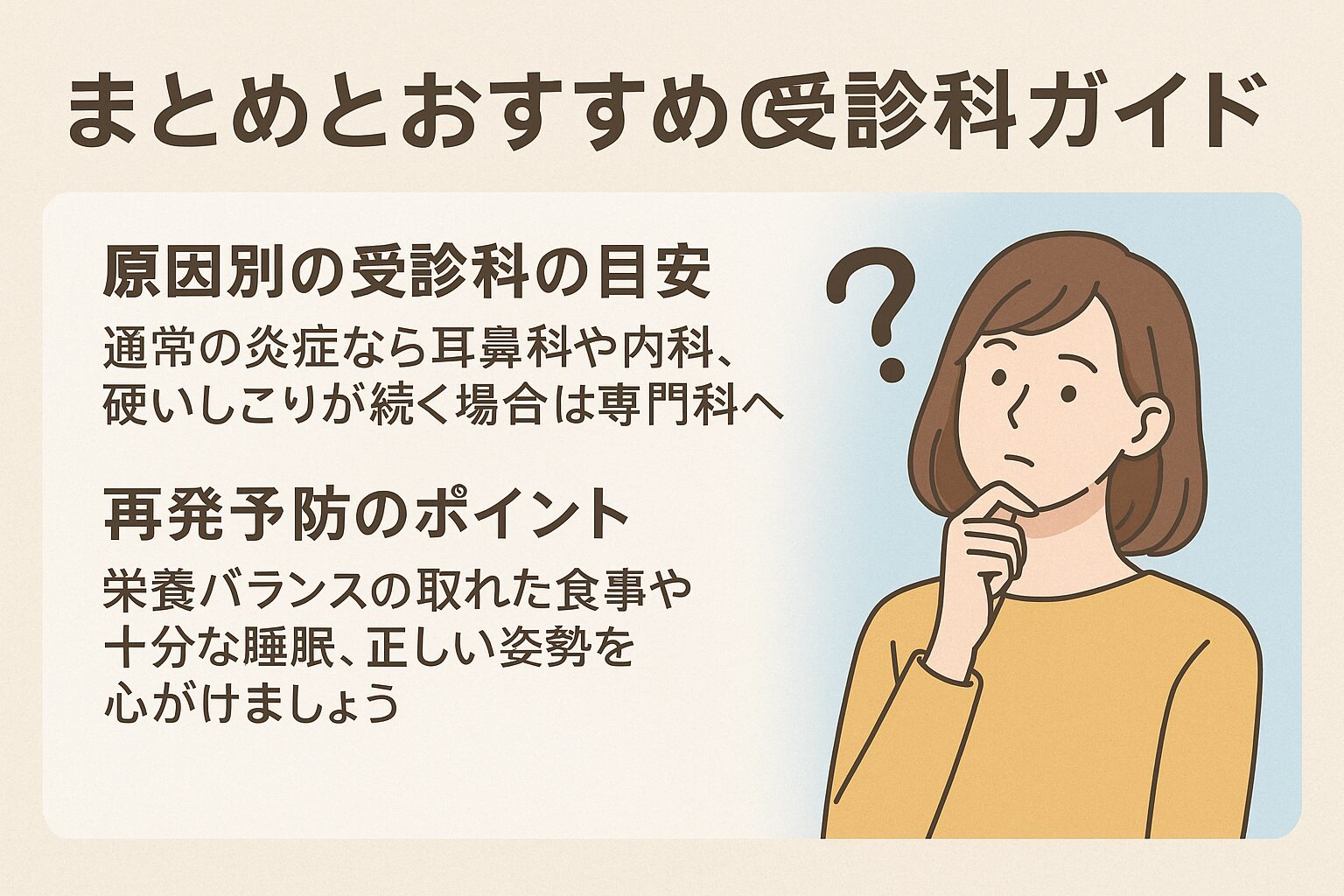 まとめとおすすめの受診科ガイド