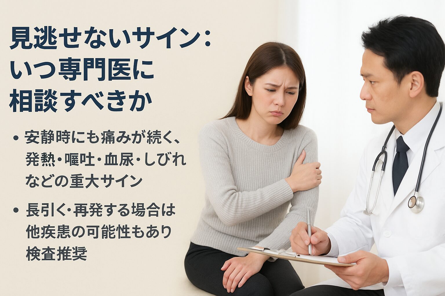 見逃せないサイン：いつ専門医に相談すべきか
