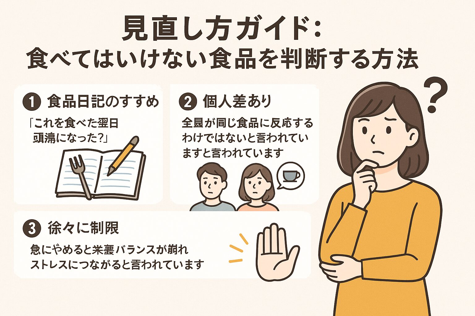 見直し方ガイド：食べてはいけない食品を判断する方法