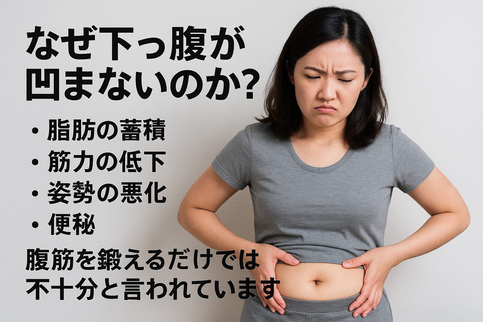 なぜ下っ腹が凹まないのか？原因を理解しよう