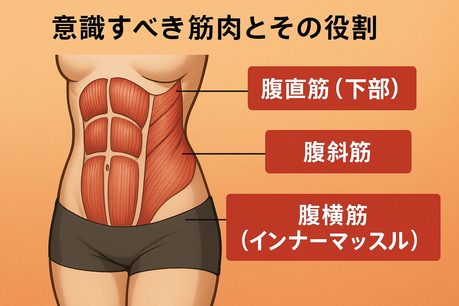 意識すべき筋肉とその役割