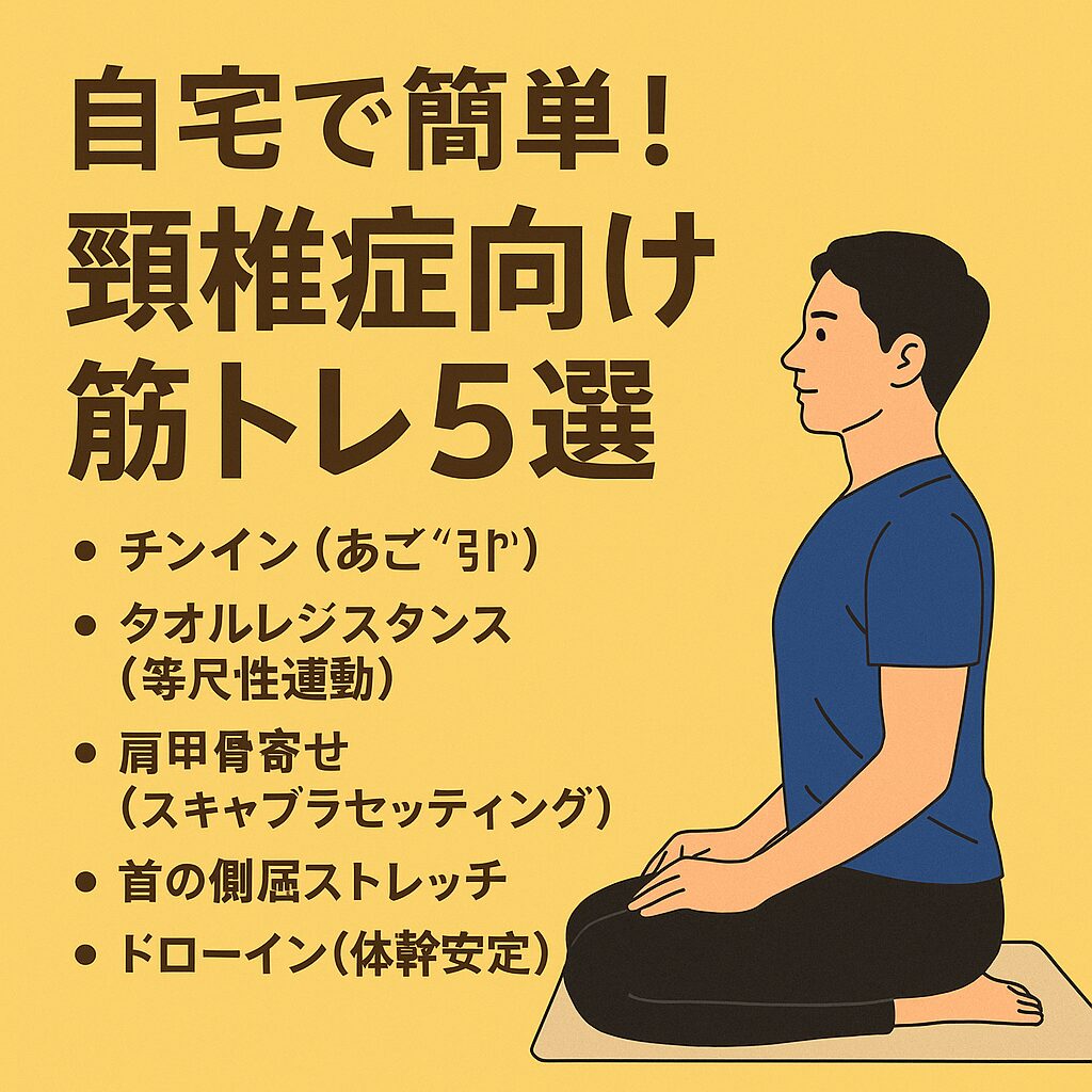 自宅で簡単！頚椎症向け筋トレ5選