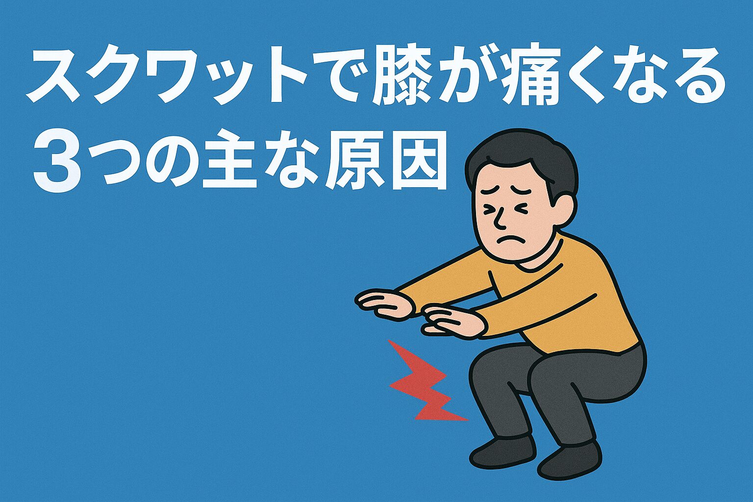 スクワットで膝が痛くなる3つの主な原因