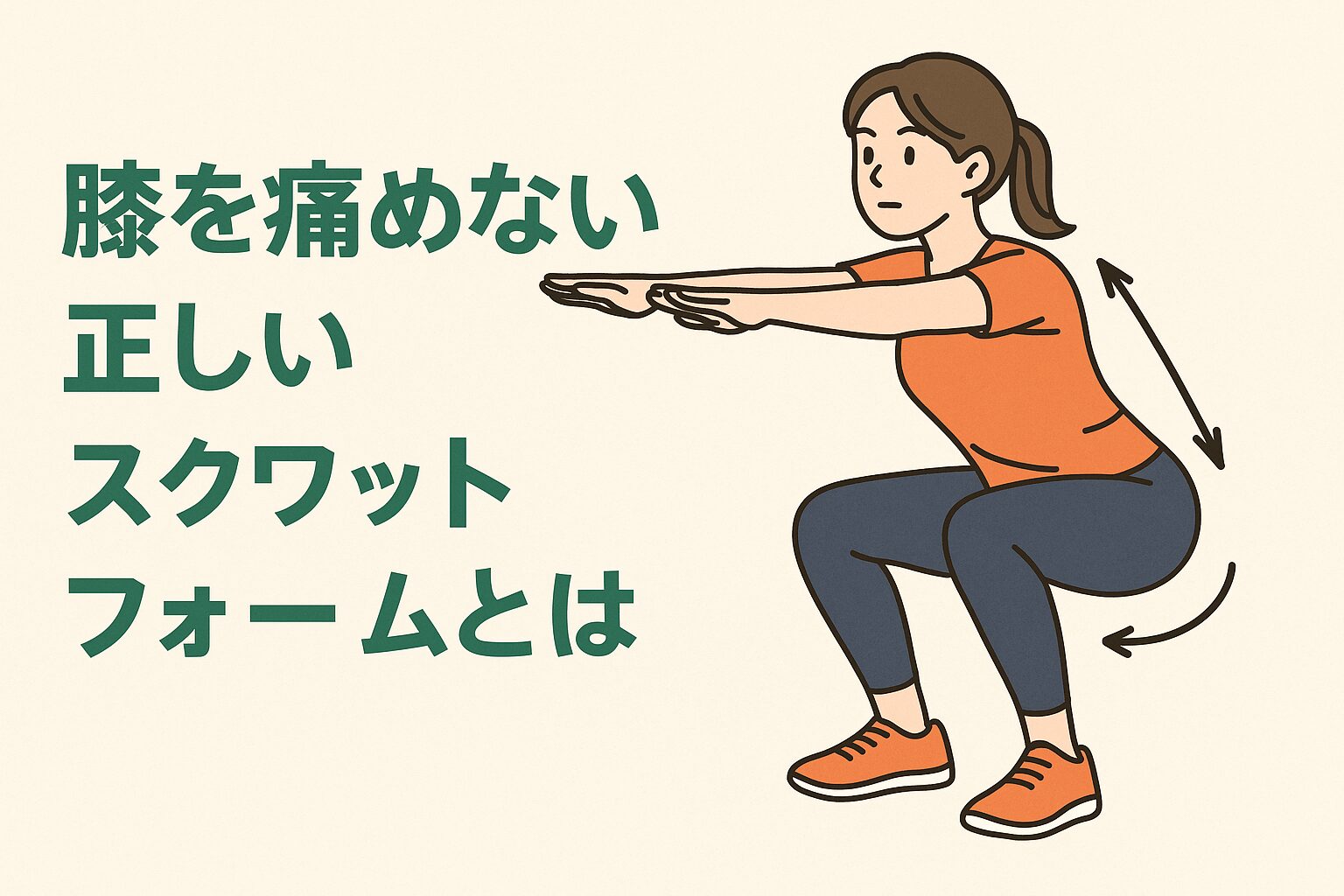 膝を痛めない正しいスクワットフォームとは