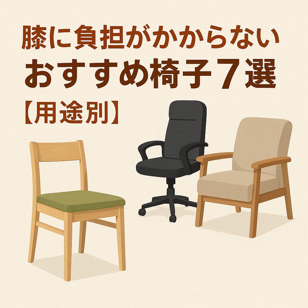 膝に負担がかからないおすすめ椅子7選【用途別】