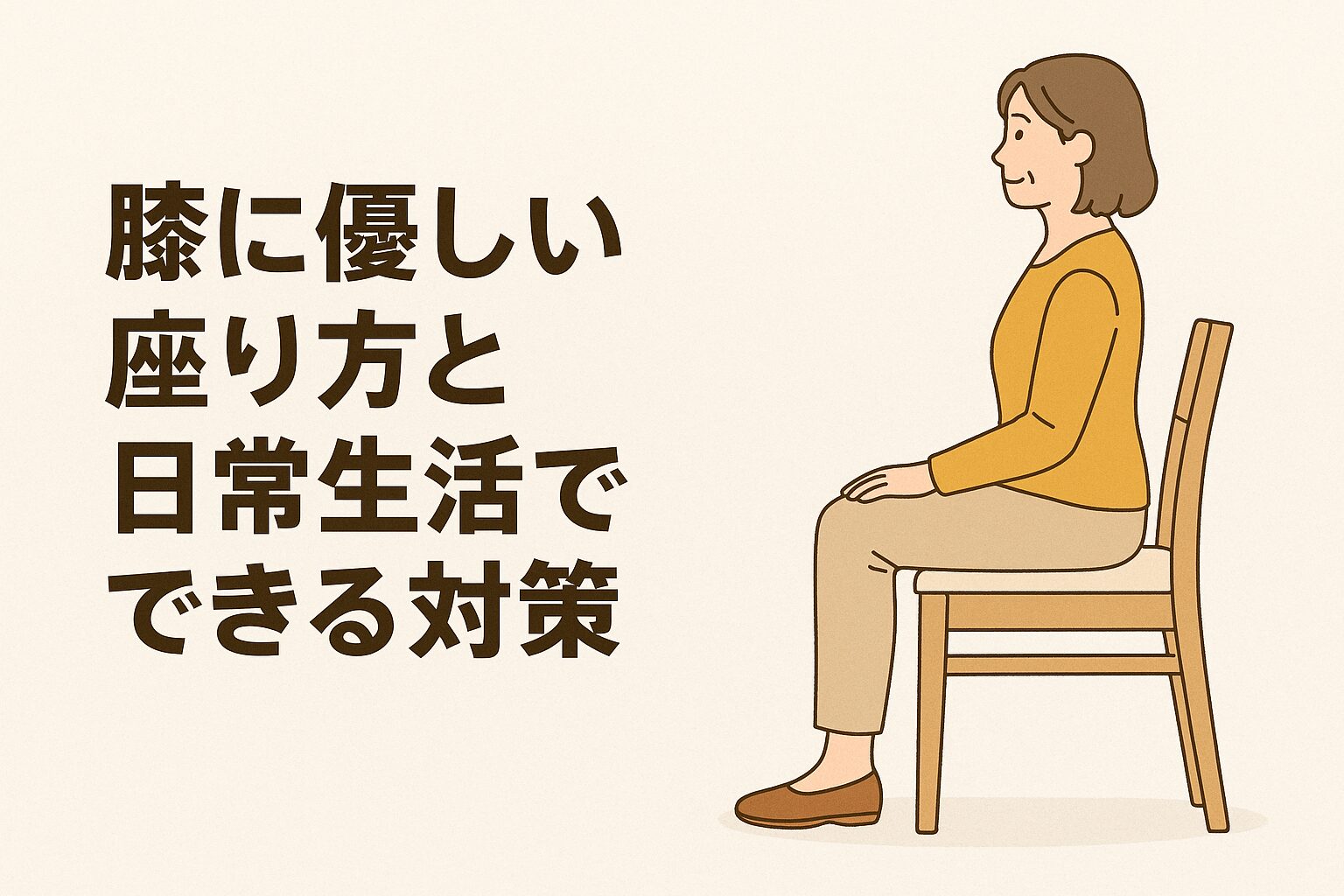 膝に優しい座り方と日常生活でできる対策