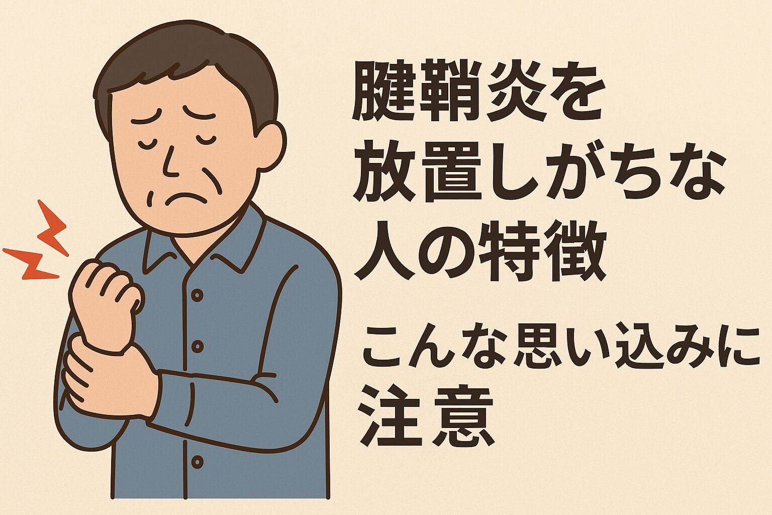 腱鞘炎を放置しがちな人の特徴｜こんな思い込みに注意