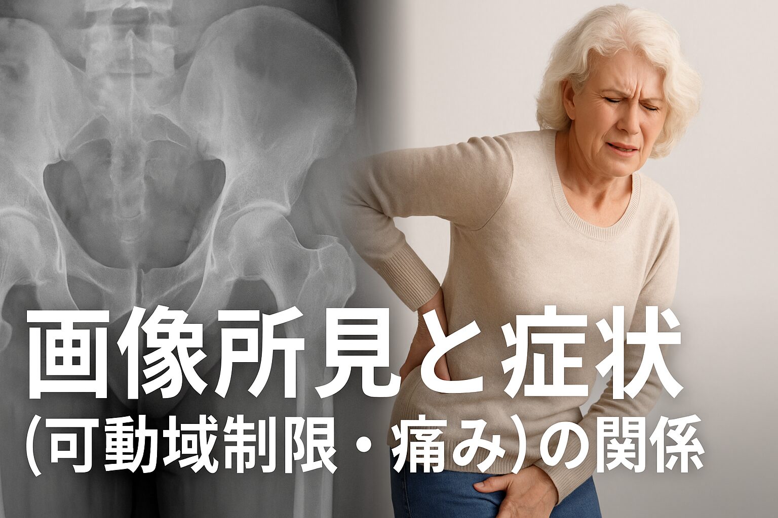 画像所見と症状（可動域制限・痛み）の関係