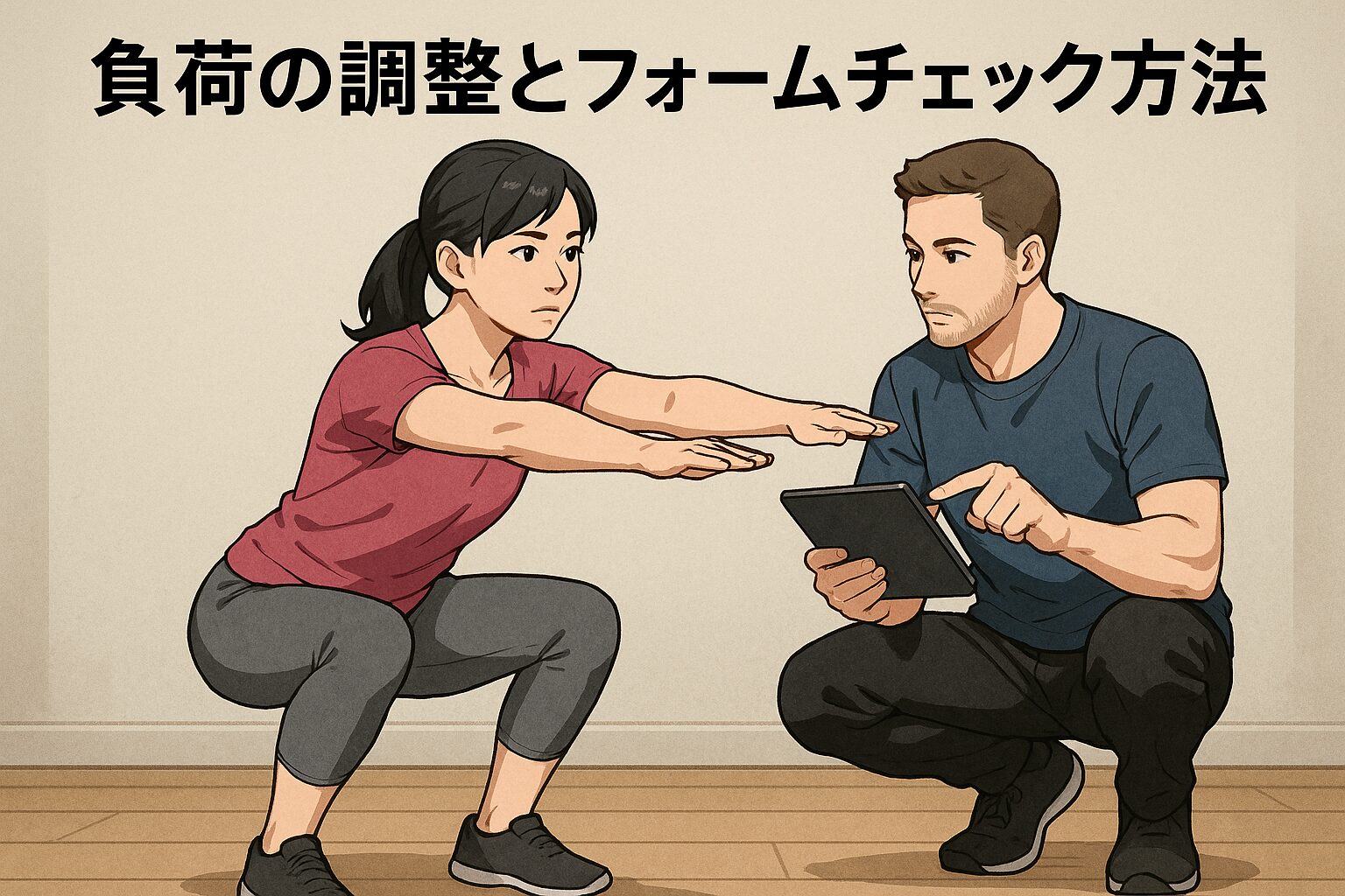 負荷の調整とフォームチェック方法