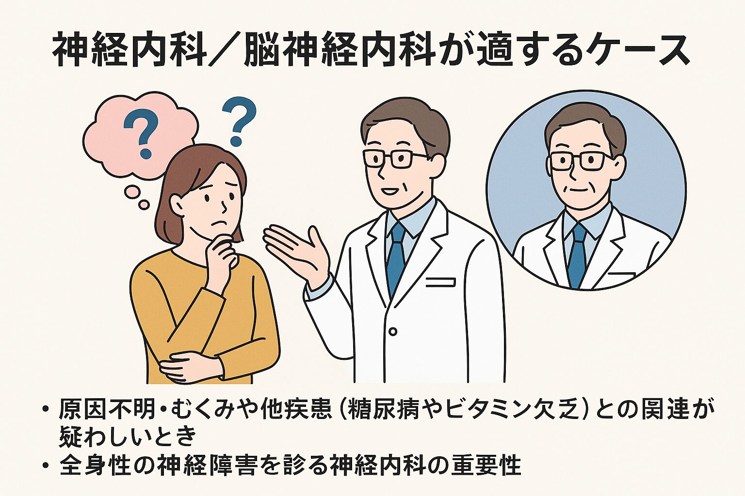 神経内科／脳神経内科が適するケース