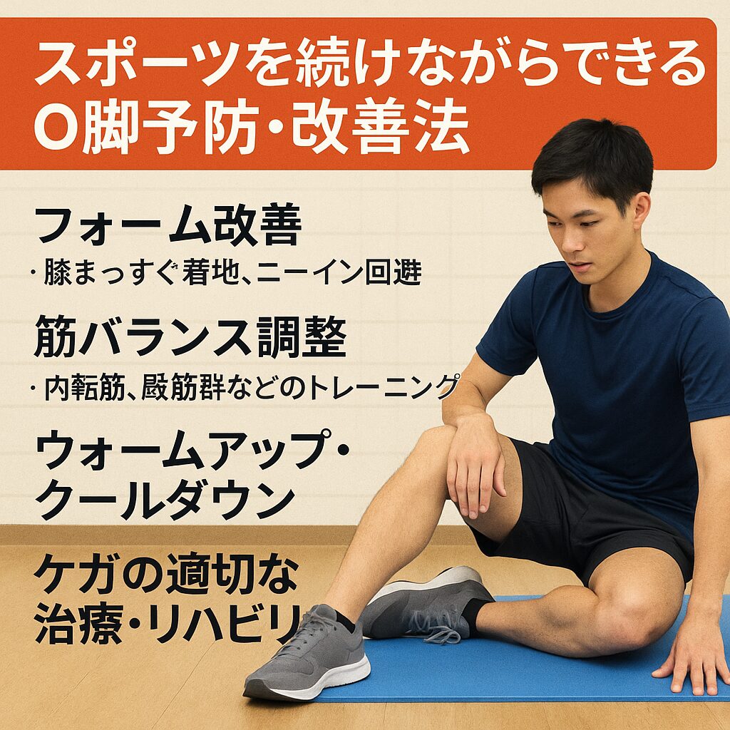 スポーツを続けながらできるo脚予防・改善法