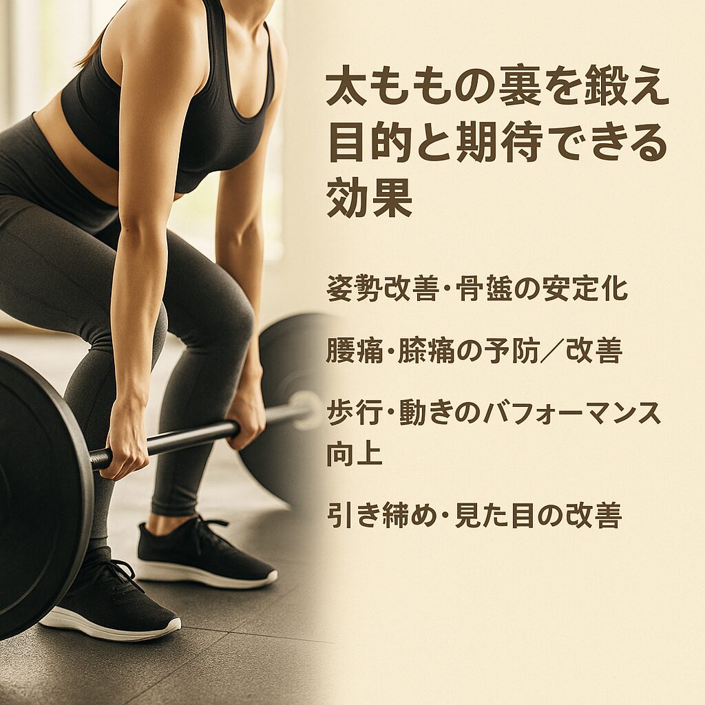 太ももの裏を鍛える目的と期待できる効果