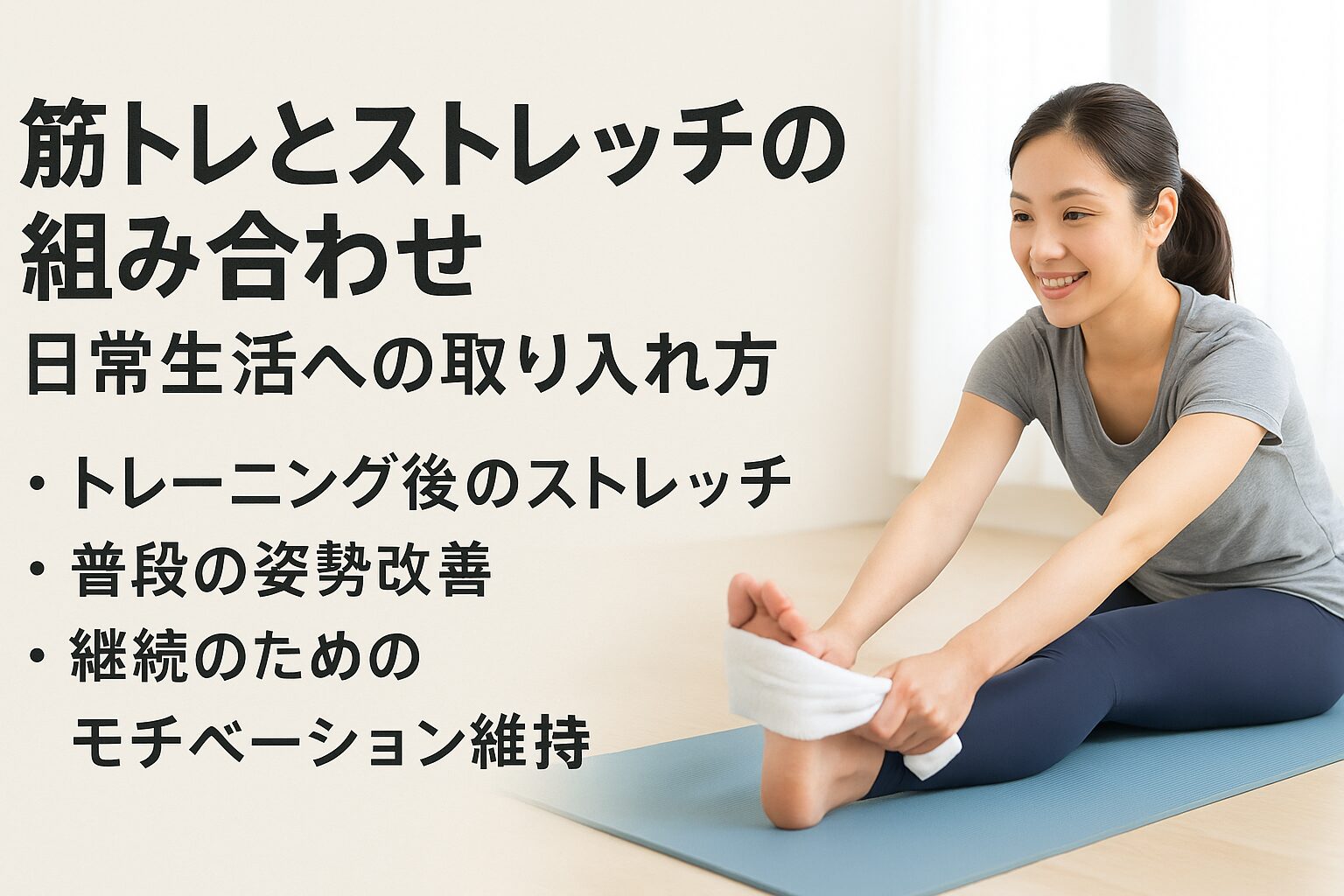 筋トレとストレッチの組み合わせ／日常生活への取り入れ方