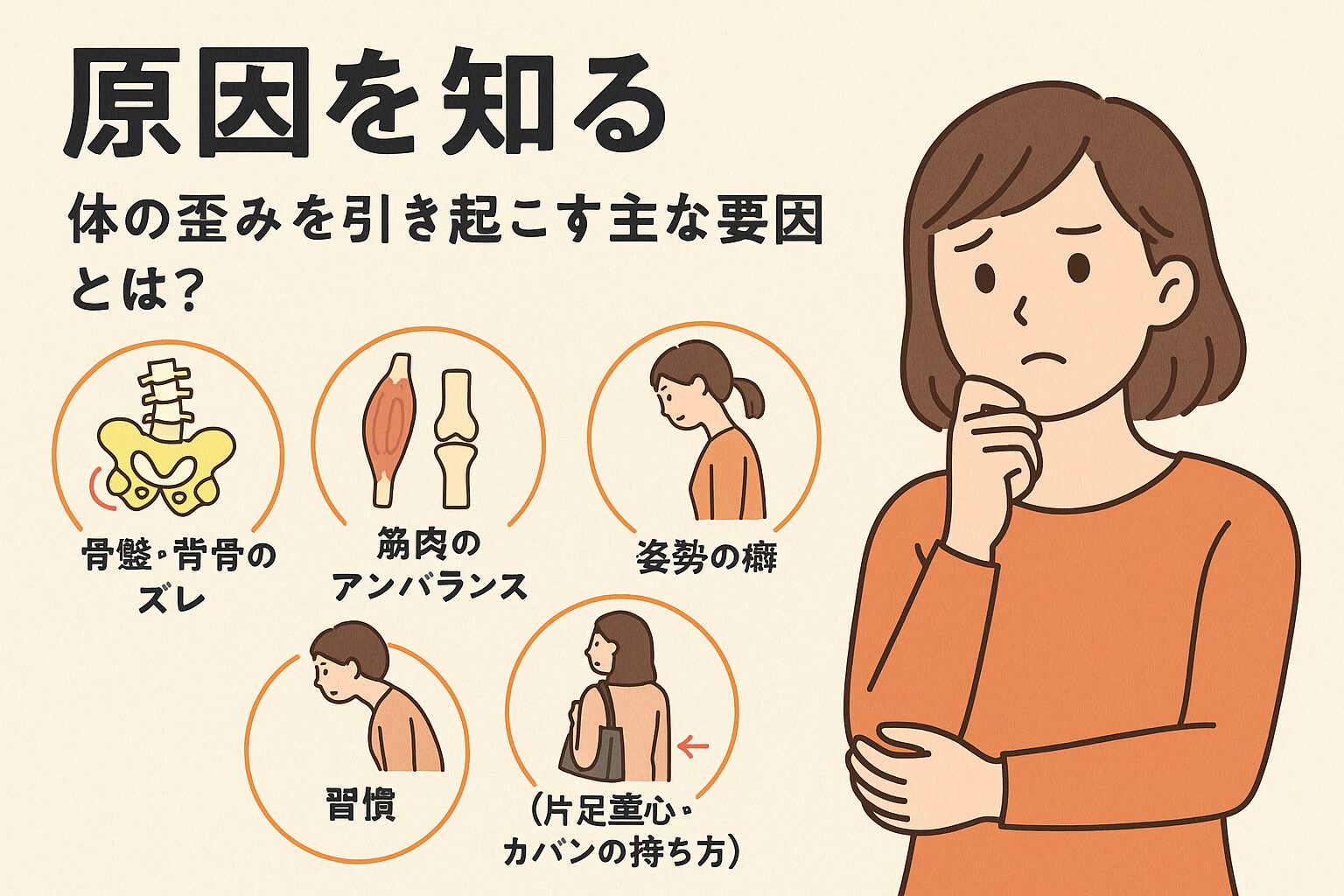 原因を知る：体の歪みを引き起こす主な要因とは？
