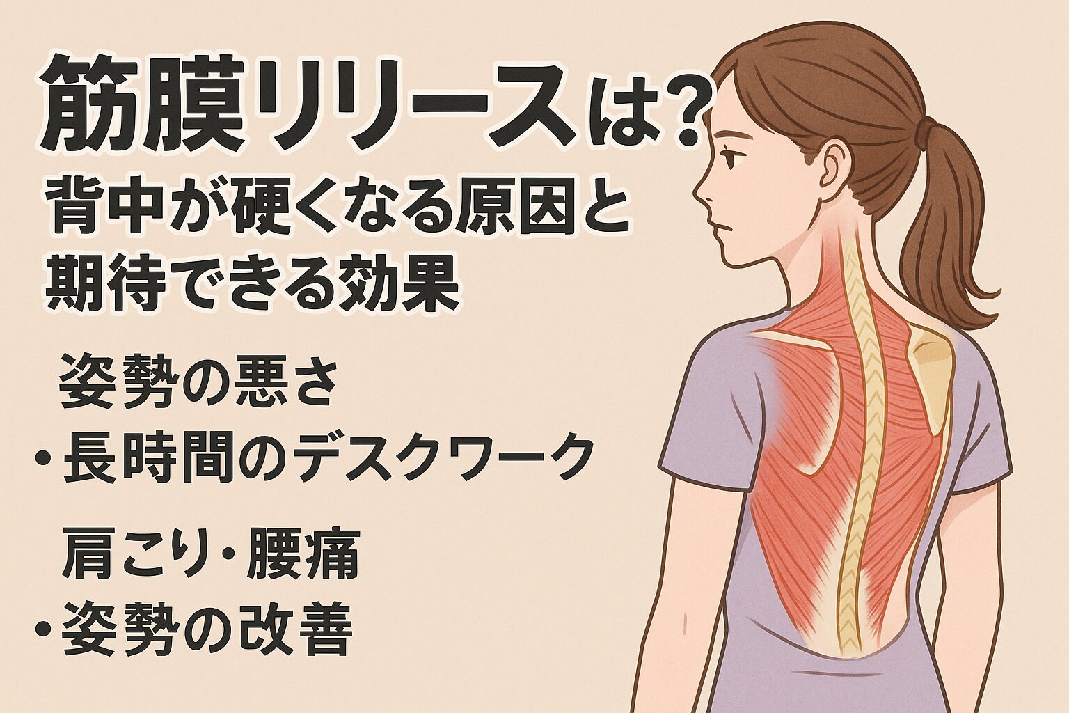 筋膜リリースとは？ 背中が硬くなる原因と期待できる効果