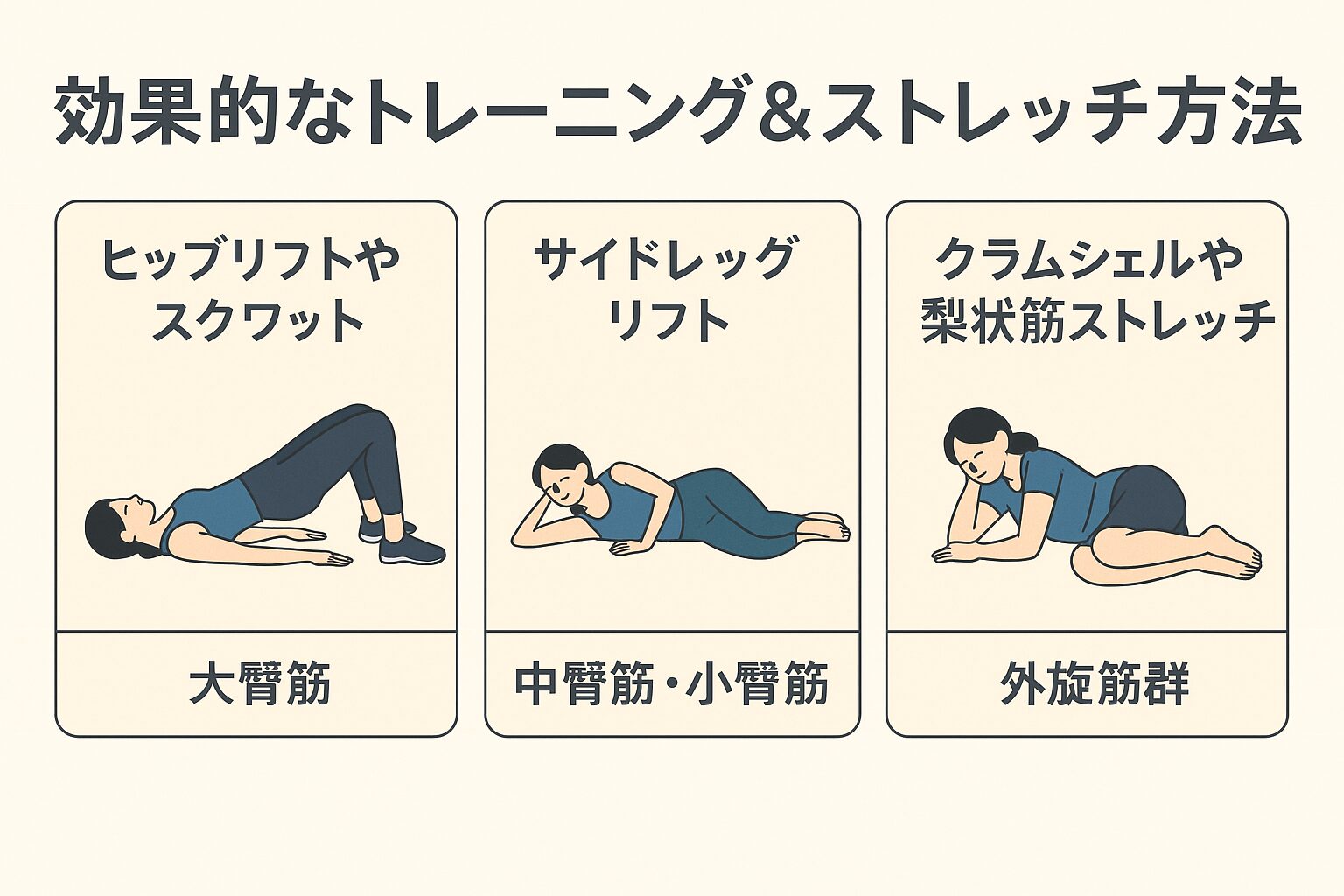 効果的なトレーニング＆ストレッチ方法（具体的アクション）