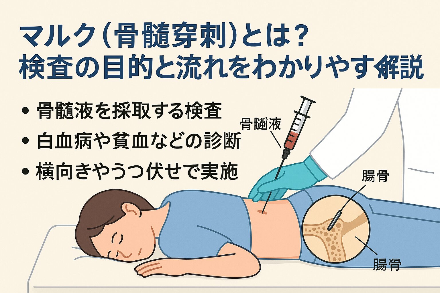 マルク（骨髄穿刺）とは？検査の目的と流れをわかりやすく解説
