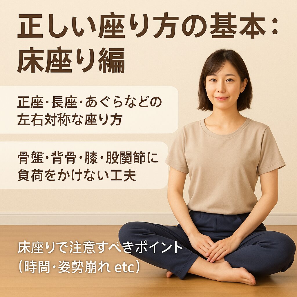 正しい座り方の基本：床座り編