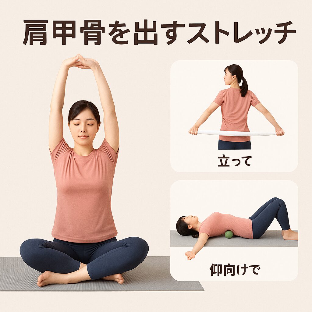 肩甲骨を“出す／はがす”ための具体的ストレッチ・体操