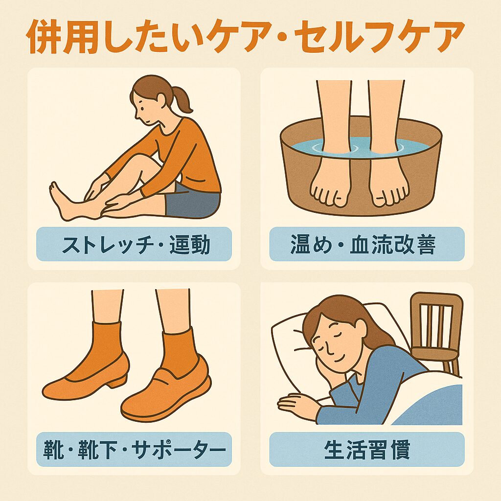 併用したいケア・セルフケア（総合的アプローチ）