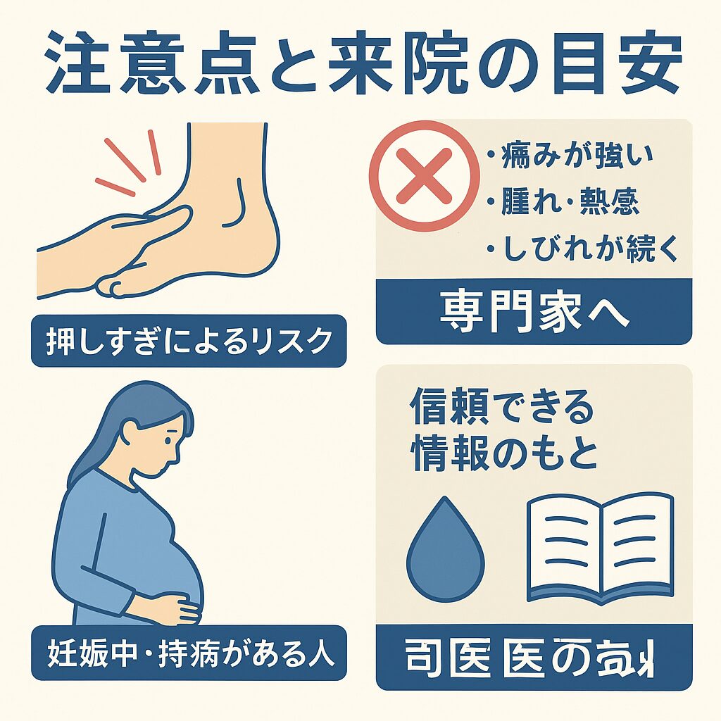 注意点と来院の目安
